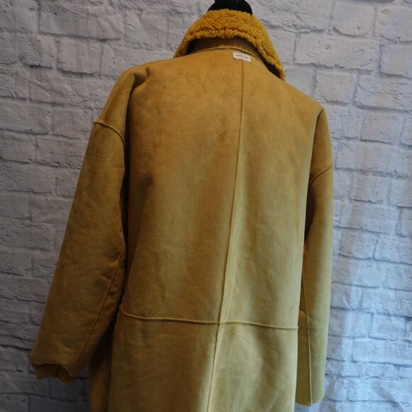 Scotch & Soda Ladies long reversible teddy jacket in yellow - Picture 15 of 16